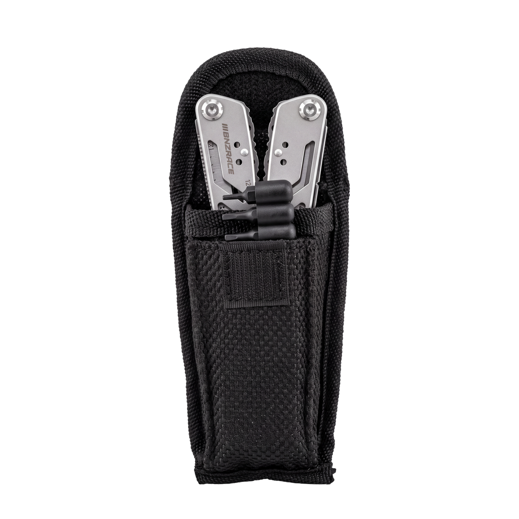 Alicate multifunción plegable BNZRACE con juego de puntas y funda