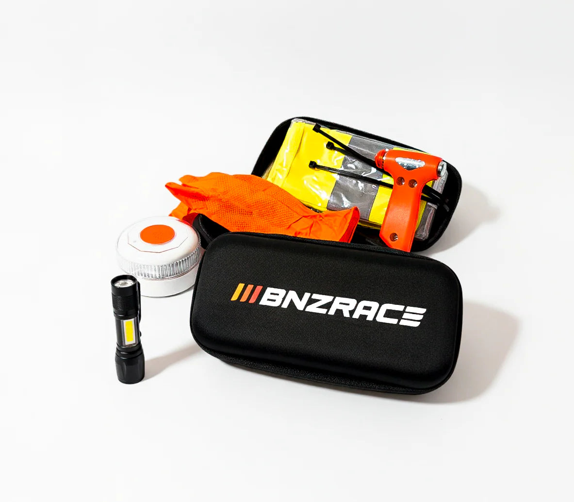 Kit de Emergencia BNZRace con Baliza V16 Conectada Y Homologada DGT