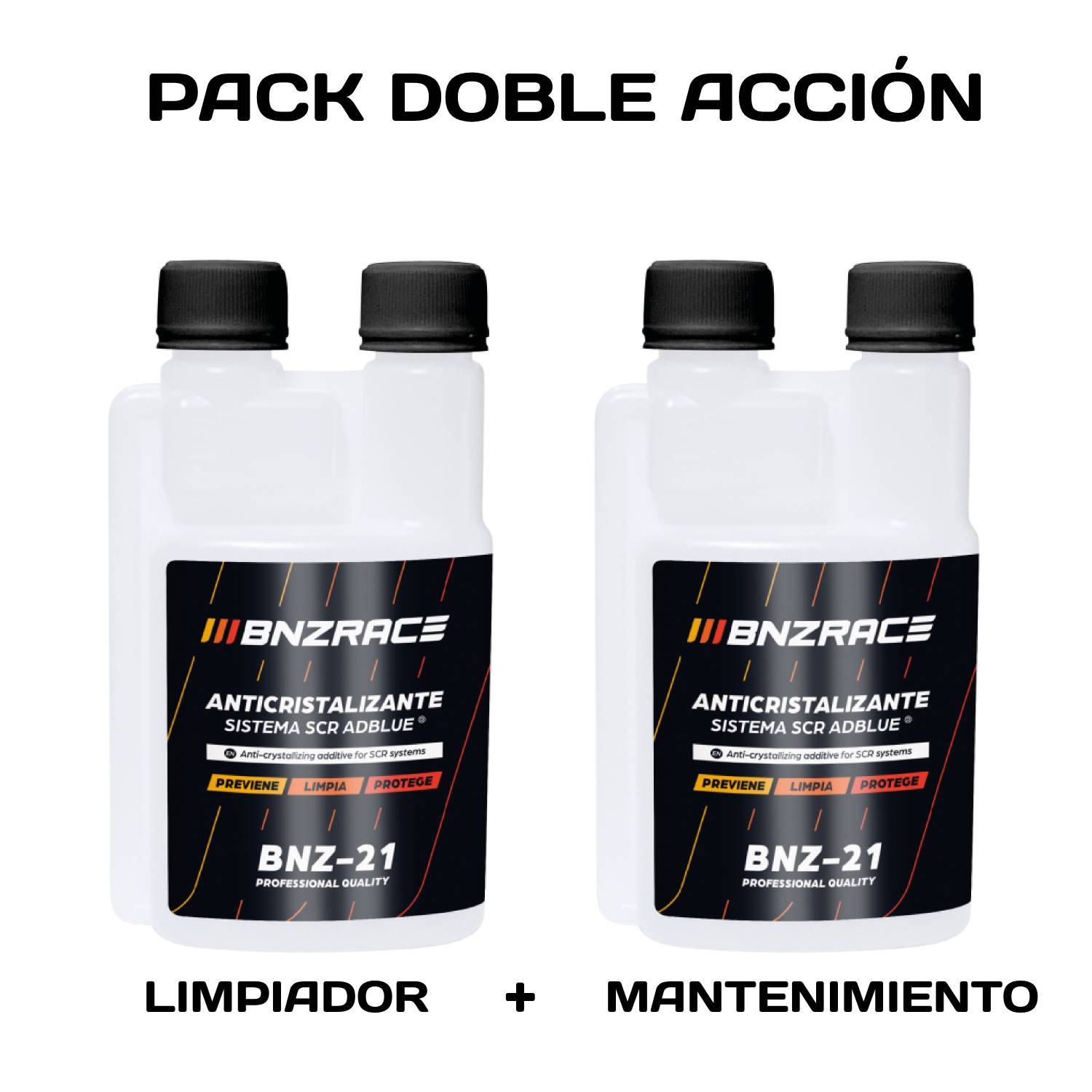 Pack Doble Acción. BNZ-21 Limpia y Previene con Anticristalizante AdBlue® BNZ-21