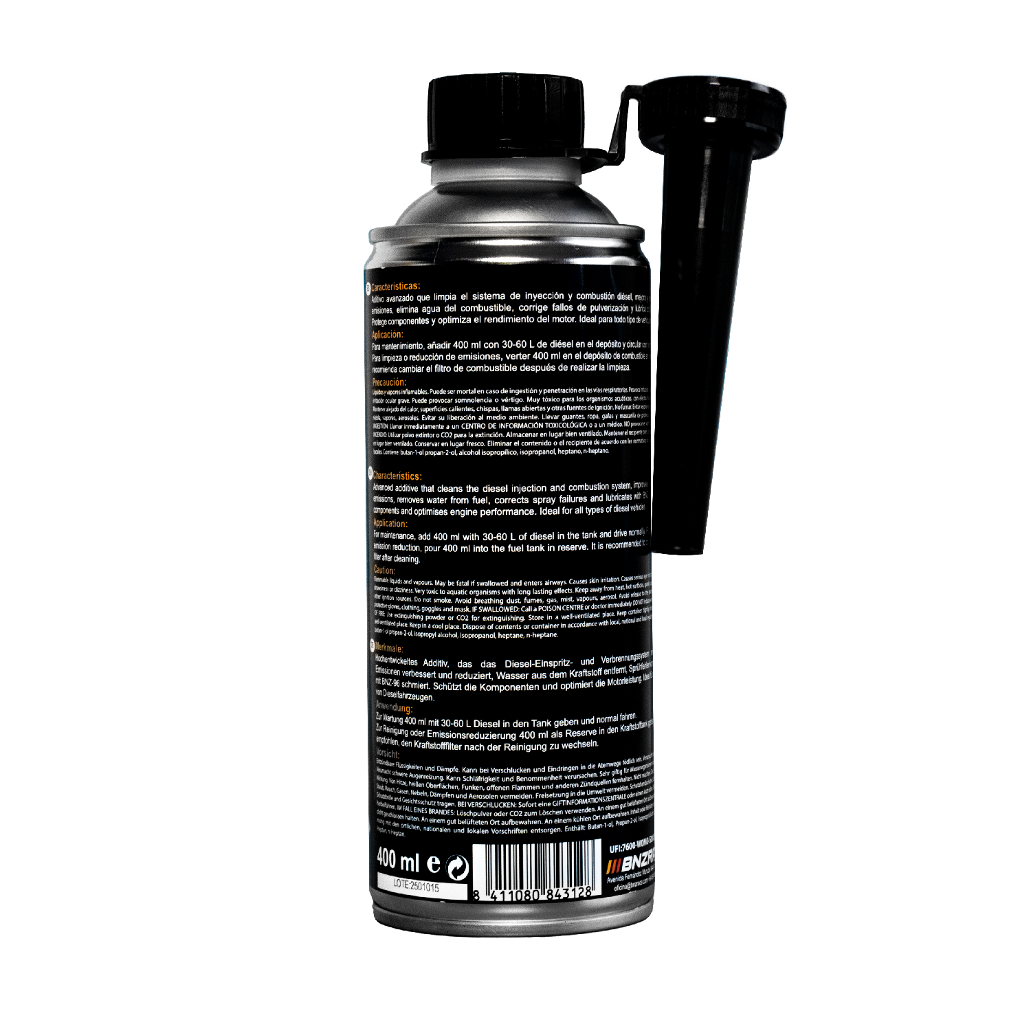 BNZ-19 Tratamiento y Limpiador de Inyección Diesel Con antifricción BNZ-96- 400ml