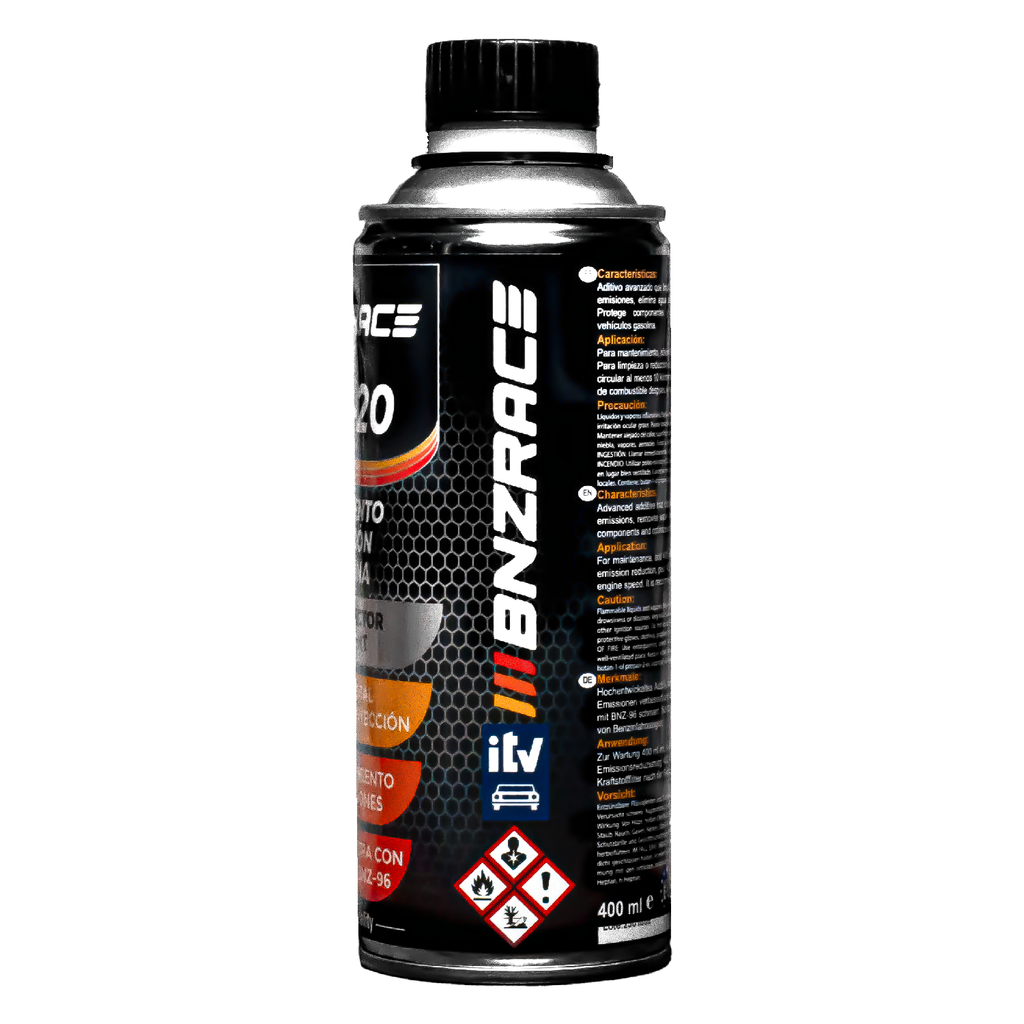 BNZ-20 Tratamiento y Limpiador de Inyección Gasolina con antifricción BNZ-96 - 400ml